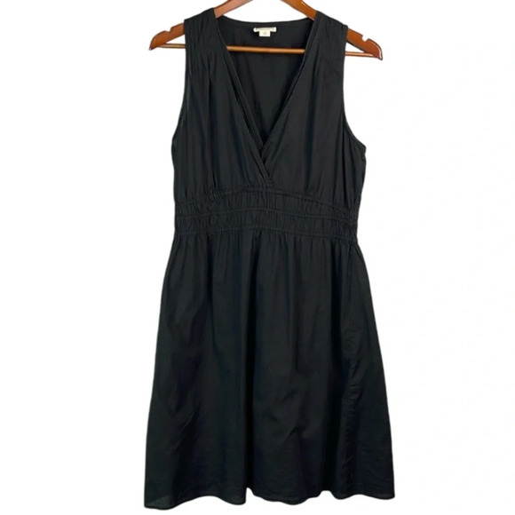 Converse One Star Cotton Midi Dress Black Sleeveless V-Neck Lined SK8 Size Large - Picture 3 of 11